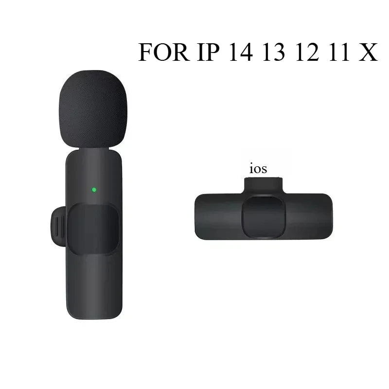 Tuzwa Mini Wireless Lavalier Microphone for USB-C Smartphones – Clip-On Lapel Mic with Transmitter & Built-In Battery for Vlogging, Video & Live Streaming