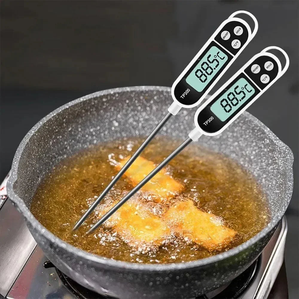 Digital Food Thermometer | Instant Read Meat Thermometer with LCD Display | Accurate Cooking Thermometer for BBQ, Grilling & Kitchen Use