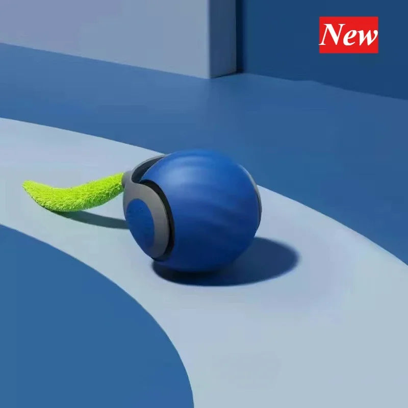 Tuzwa Interactive Cat Toy Ball | Electric Automatic Feather Teaser & Chase Toy for Active Cats