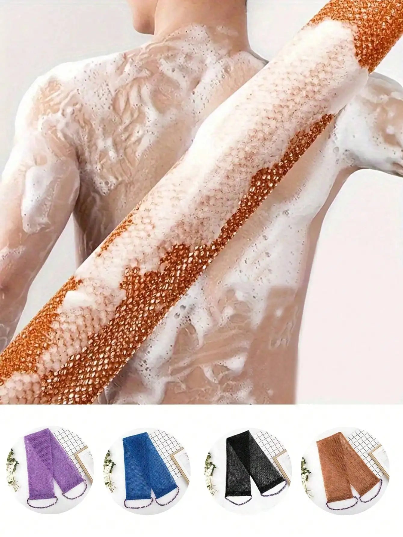 Tuzwa African Net Sponge – Exfoliating Body Scrubber & Deep Cleaning Shower Sponge for Bathing, Smoother-Feeling Skin & Body Care