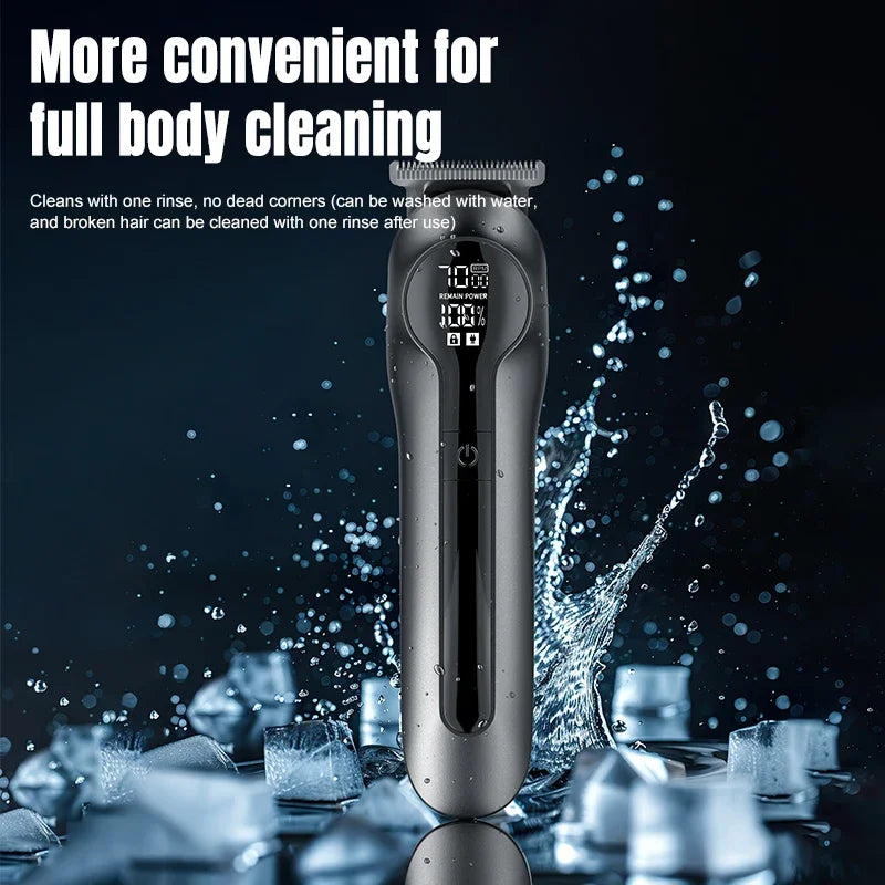 Tuzwa Professional 14-in-1 Beard Trimmer Kit | Cordless Waterproof Grooming Set for Beard, Hair, Body, Nose & Face