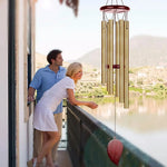 Tuzwa Money Tree Wind Chime – 6-Tube Lucky Bell Hanging Decoration for Home, Garden, Patio, Porch & Courtyard Decor