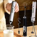 Tuzwa Wireless Electric Milk Frother & Egg Beater | USB Rechargeable Handheld Milk Frother for Coffee, Latte, Cappuccino & Matcha