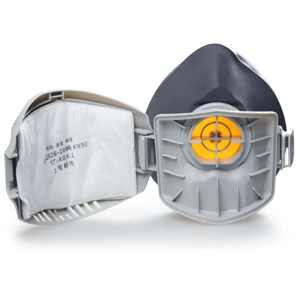 Tuzwa Dual-Layer Cotton Dust Mask with Adjustable Straps – Reusable Half Face Work Mask for Construction, Workshop & Industrial Tasks