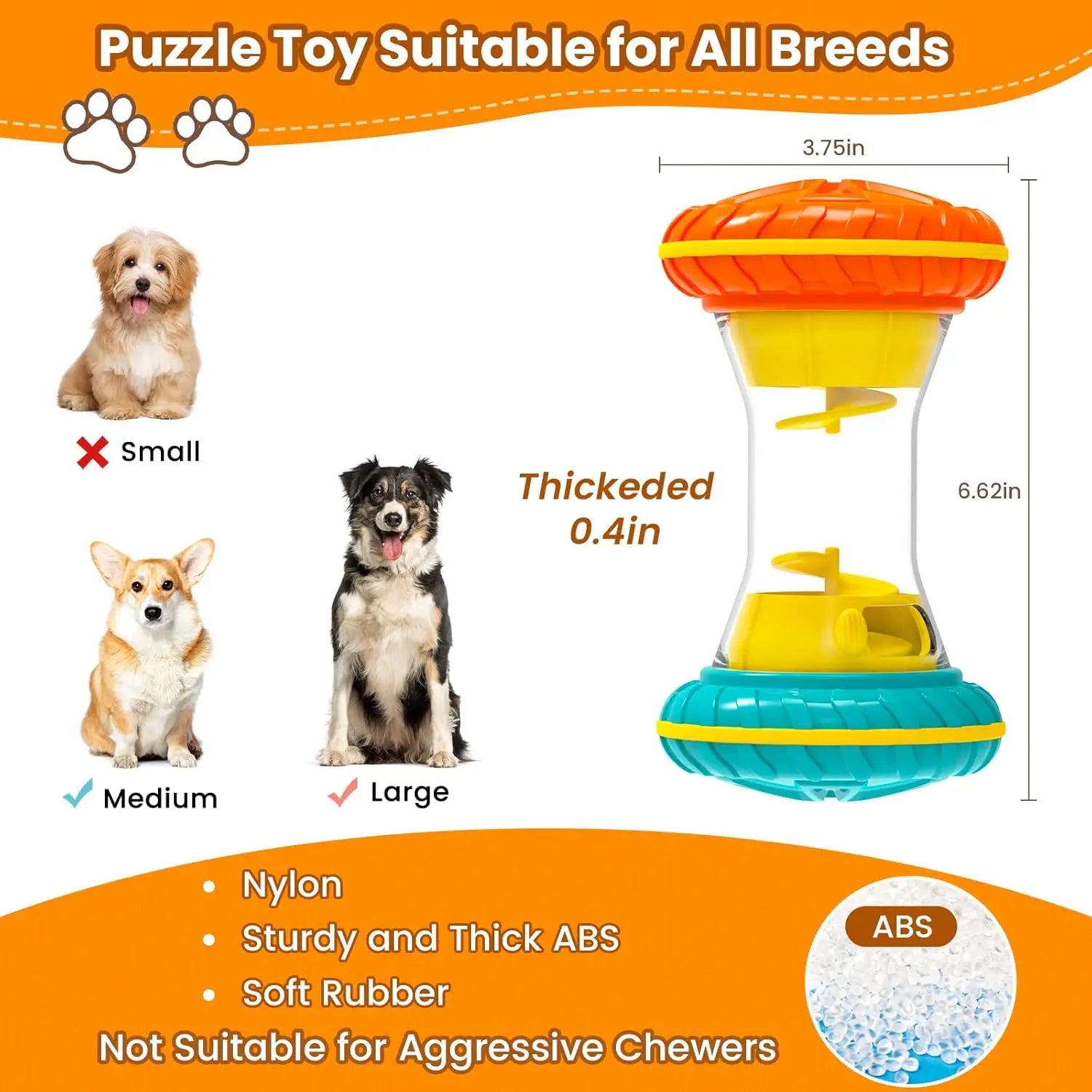 Tuzwa | Interactive Dog Puzzle Toy | IQ Training Treat Dispensing Dog Toy for Mental Stimulation, Slow Feeding & Boredom Relief