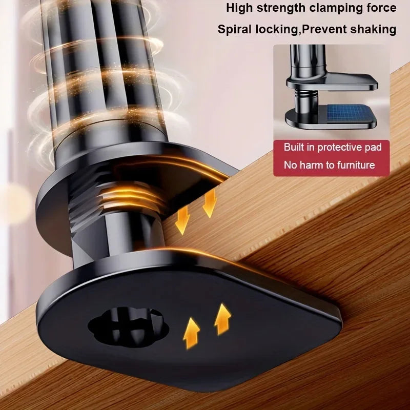 Tuzwa Adjustable Tablet & Phone Stand – 360° Rotating Desk Holder, Portable Mobile Phone & Tablet Holder for Bedside, Desk & Hands-Free Viewing