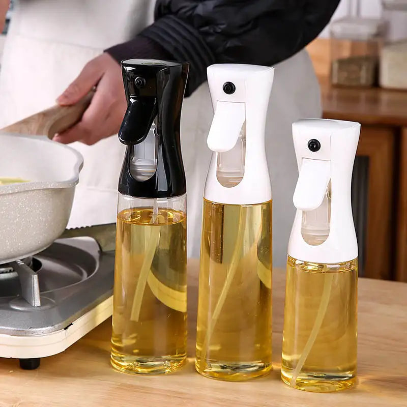 Tuzwa Oil Spray Bottle for Cooking with Adjustable Mist Nozzle – Refillable PP Kitchen Oil Sprayer for Cooking, Baking & Salad