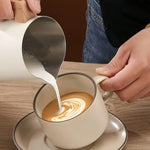 Scandinavian Milk Pitcher with Wooden Handle | Stainless Steel Design for Perfect Frothing 3