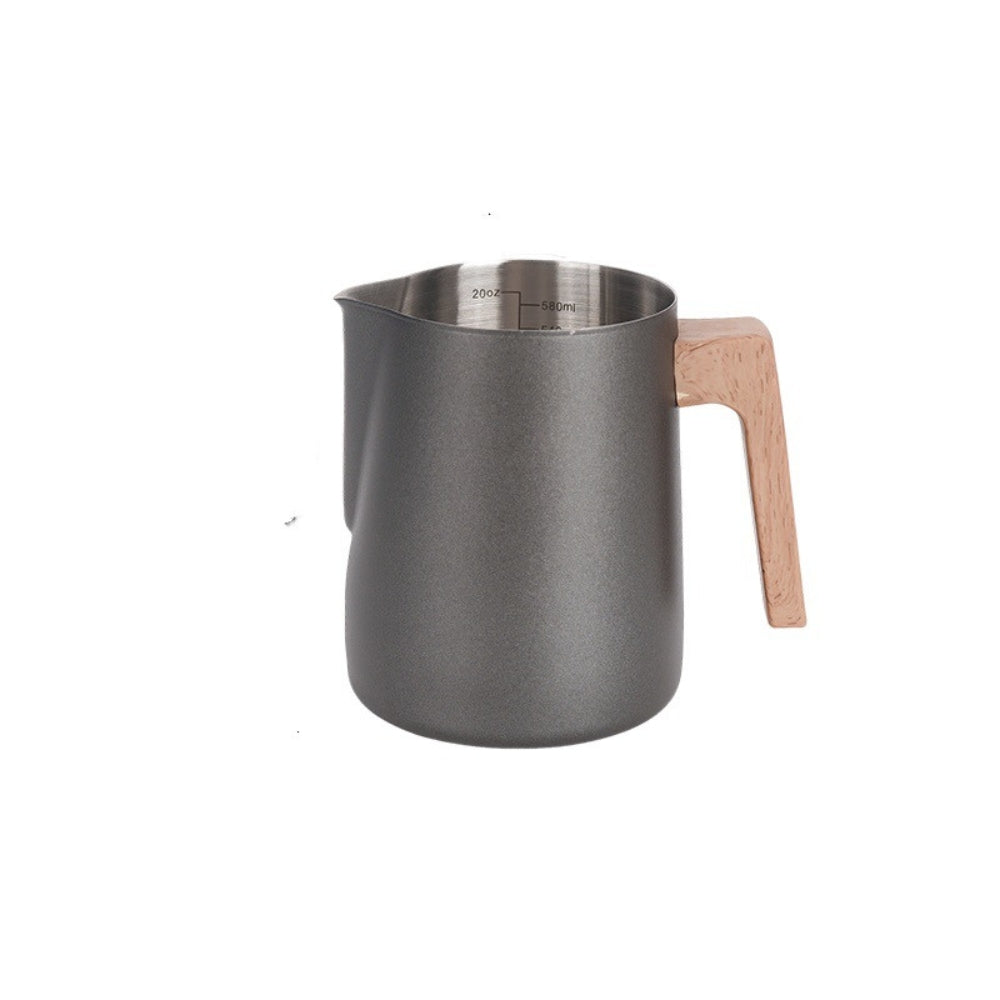 Scandinavian Milk Pitcher with Wooden Handle | Stainless Steel Design for Perfect Frothing 6