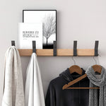Scandinavian Wall Coat Rack with Adjustable Hooks | Stylish Organizer for Entryway Storage 3