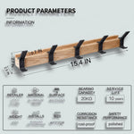Scandinavian Wall Coat Rack with Adjustable Hooks | Stylish Organizer for Entryway Storage 5