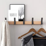 Scandinavian Wall Mounted Coat Rack with Movable Hooks | Stylish Organizer for Coats and Bags 2