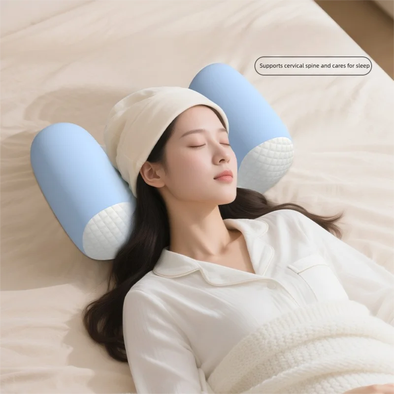 Tuzwa Cervical Pillow for Side Sleepers – Ergonomic Memory Foam Neck Support Pillow with Breathable Polyester Spandex Cover