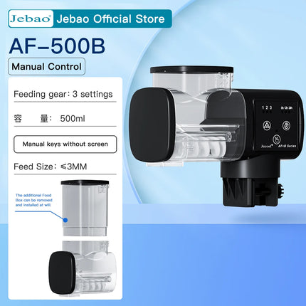 Tuzwa Automatic Fish Feeder with Digital Timer – 500g Aquarium Food Dispenser with LCD Display, 3 Settings & Battery Included