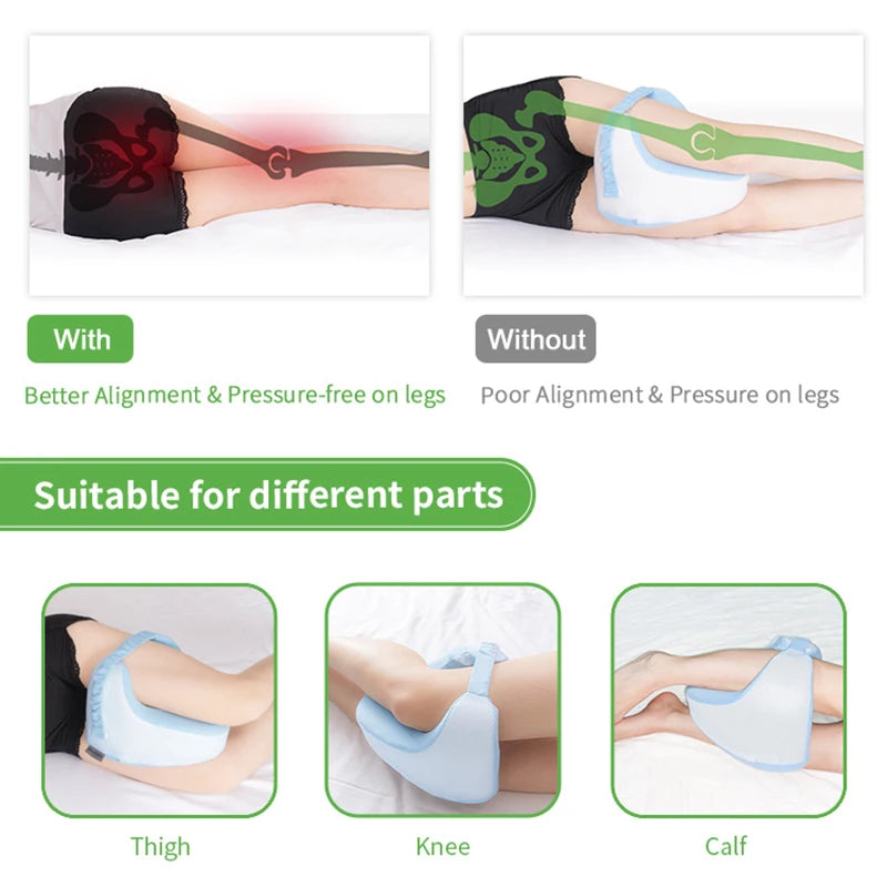 Tuzwa Memory Foam Leg Pillow – Ergonomic Heart-Shaped Knee & Leg Support Pillow for Side Sleepers, Joint Comfort & Alignment