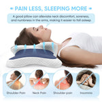 Tuzwa Cervical Memory Foam Pillow – Contoured Ergonomic Neck Support Pillow for Side & Back Sleepers
