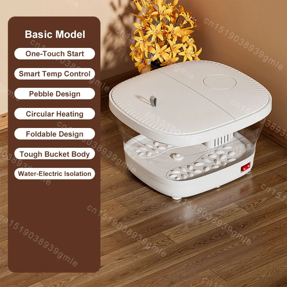 Tuzwa Automatic Heated Foot Spa Bath with Constant Temperature – Portable Electric Foot Soaking Tub for Home Comfort & Relaxation