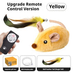 Tuzwa Interactive Cat Toy – Automatic Sensing Moving Plush Mouse Toy for Cats & Kittens, USB Rechargeable Electronic Cat Mouse Toy