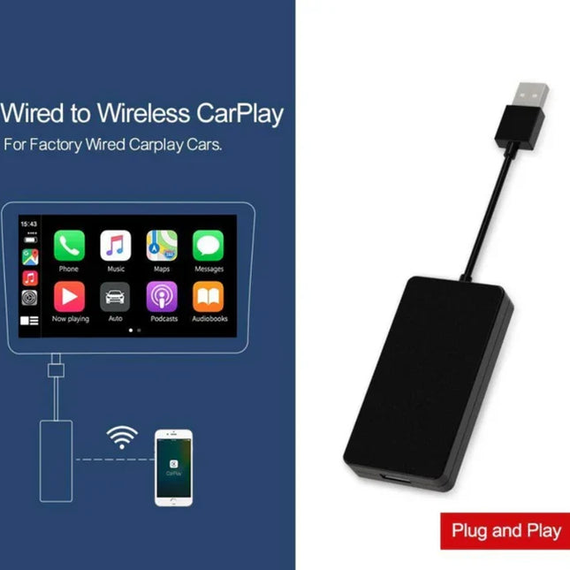 Wireless CarPlay Adapter for Wired CarPlay, Wireless Android Auto Adapter with Bluetooth and WiFi