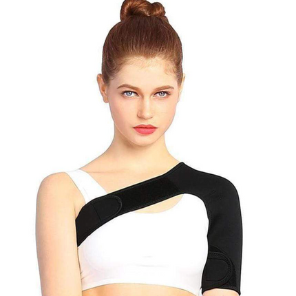 Womens Shoulder Brace Compression Sleeve Support Strap Adjustable Neoprene Rotator Cuff Wrap for Sports