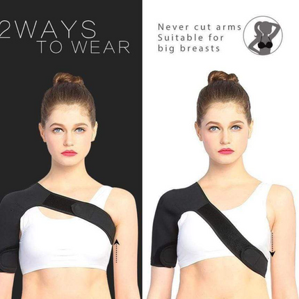 Womens Shoulder Brace Compression Sleeve Support Strap Adjustable Neoprene Rotator Cuff Wrap for Sports