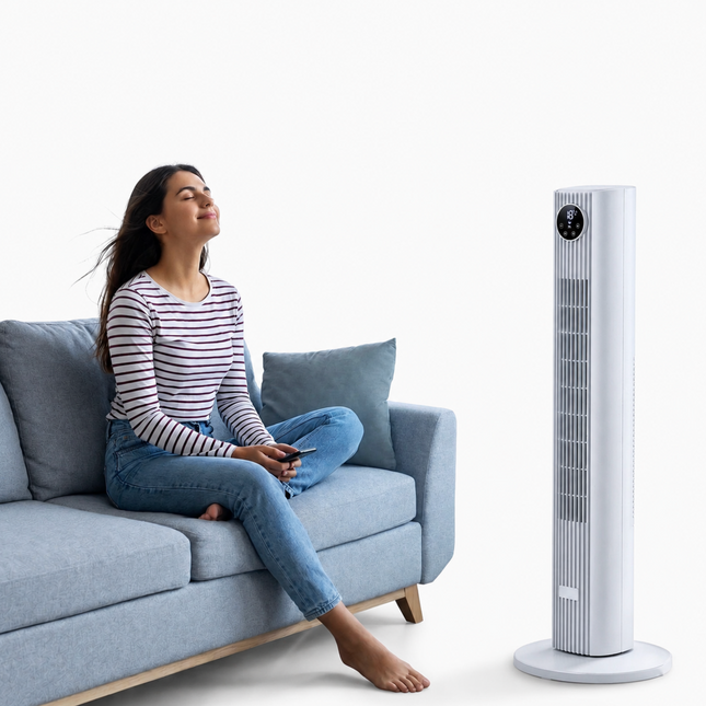 Portable Fan for Bedroom, Portable AC Unit, Windowless Air Conditioner Unit for Apartment, Oscillating Tower Fan