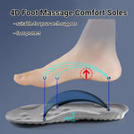 Tuzwa 4D Sports Insoles with Arch Support – Shock-Absorbing EVA Shoe Inserts, Lightweight Anti-Slip Cushioned Insoles for Athletic Shoes