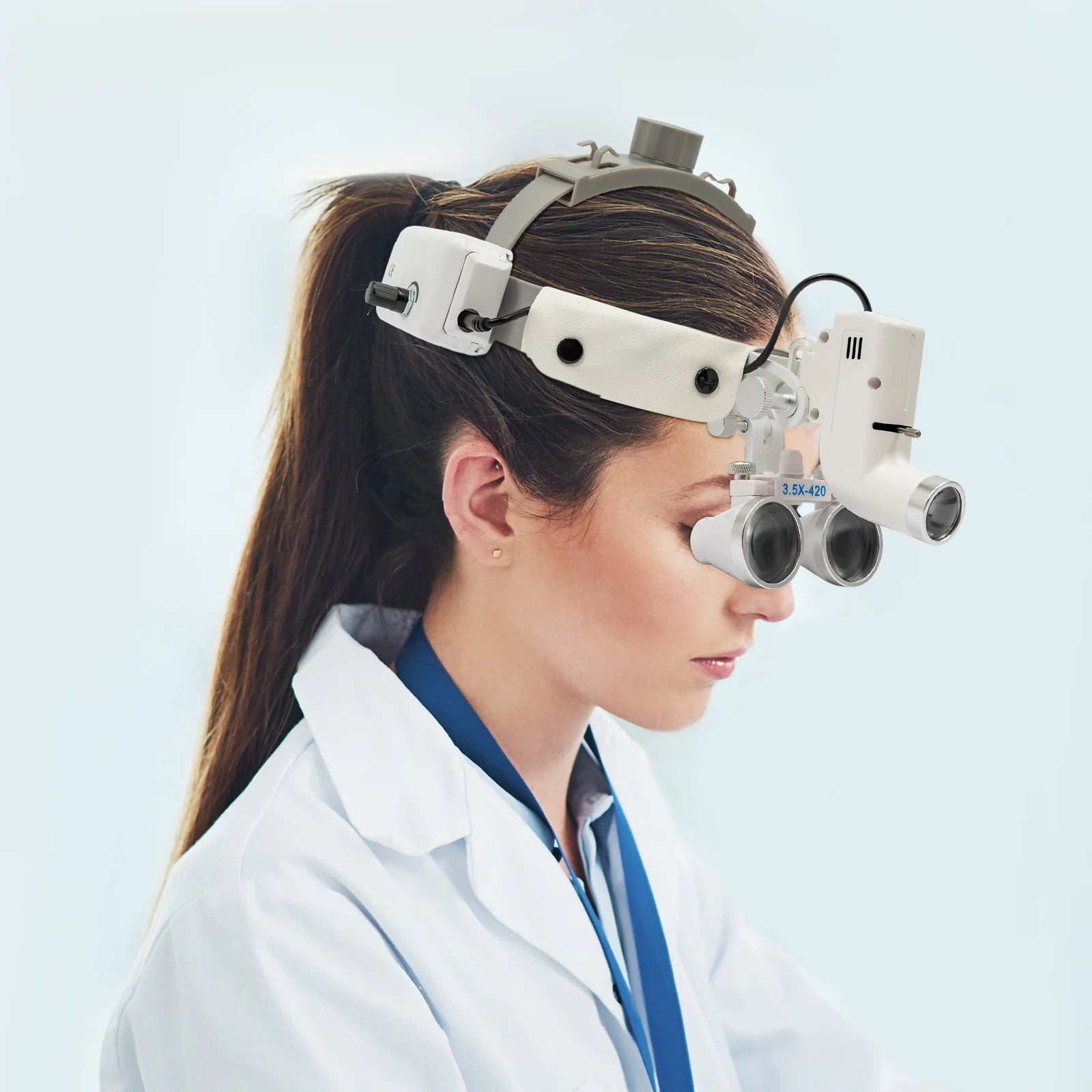 Tuzwa 3.5X Binocular Magnifying Glasses with LED Light – Adjustable Head-Mounted Magnifier for Precision Detail Work & Professional Inspection
