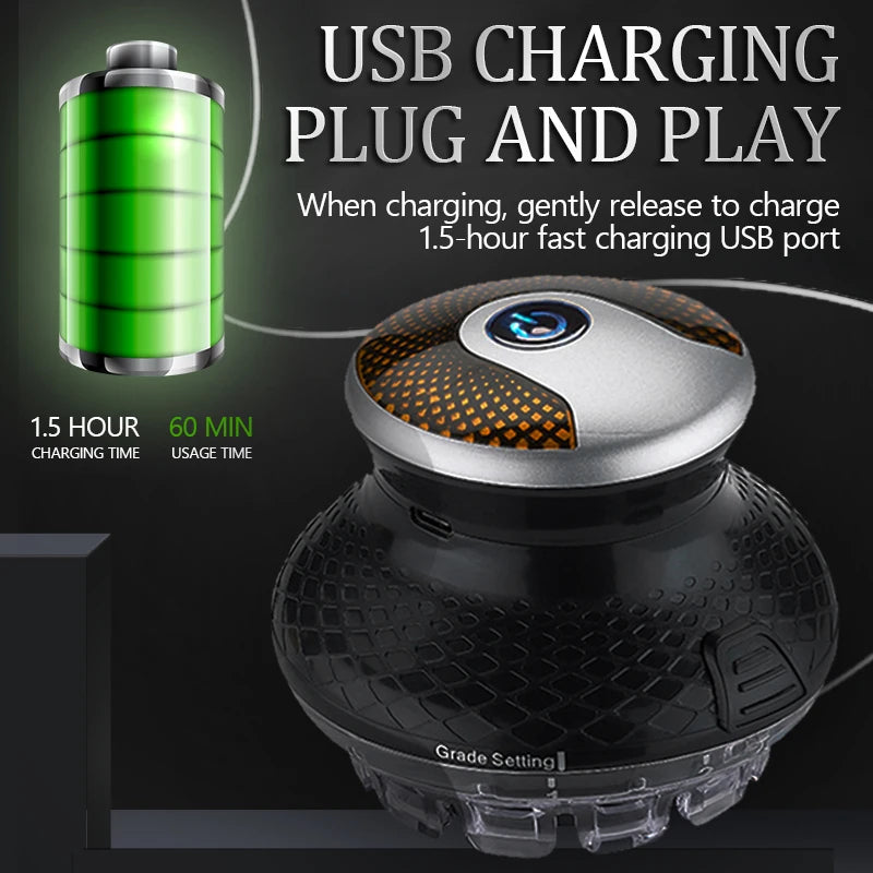 Tuzwa Electric Hair Trimmer for Men – Rechargeable Cordless Self Haircut Kit with Rotary Motor, Stainless Steel Blades & 90+ Min Runtime