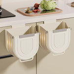 Tuzwa Wall Mounted Foldable Trash Can with Lid – Space Saving Hanging Garbage Bin for Small Kitchen, Bathroom & Home