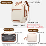 Tuzwa Expandable Laptop Backpack with Dry & Wet Separation – 20-35L Lightweight Nylon Travel Backpack with Rain Cover for Work & Commuting