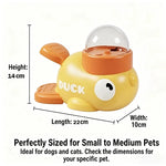 Tuzwa | Interactive Dog Puzzle Slow Feeder Toy | 2-in-1 Treat Dispensing IQ Training Feeder with Cartoon Duck Design for Mental Enrichment
