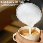 Tuzwa 4-in-1 Electric Milk Frother – Automatic Hot & Cold Milk Foamer for Latte, Cappuccino, Coffee & Milk Drinks