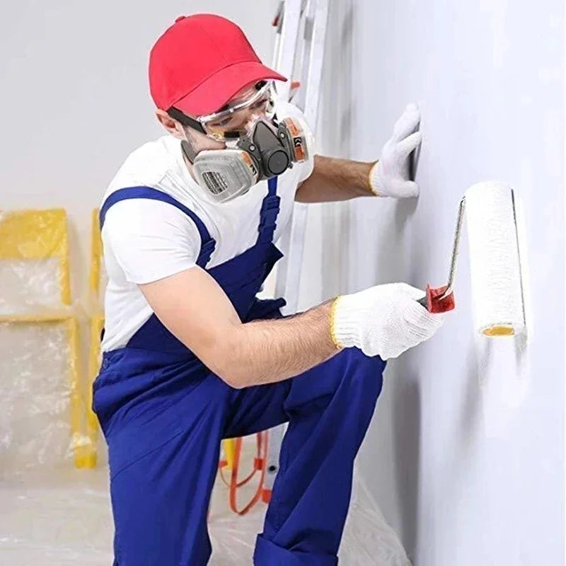 Tuzwa Half Face Respirator Mask with Replaceable Filters – Reusable Chemical & Painting Respirator with Adjustable Straps for Industrial Work