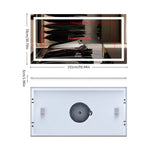 Tuzwa Bluetooth LED Bathroom Mirror 100x60cm – Anti-Fog Lighted Vanity Mirror with Modern Design