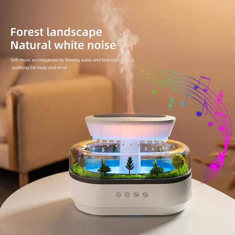 Tuzwa Ultrasonic Humidifier & Essential Oil Diffuser with Colorful LED Lights & White Noise – Aromatherapy Humidifier for Bedroom & Home