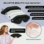 Tuzwa Cooling Sleep Eye Mask with Adjustable Strap – Pressure-Free Light Blocking Sleeping Mask, Soft Travel Eye Cover, Black