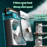 Tuzwa 3-in-1 Portable Air Cooler with LED Night Light – Compact USB Personal Cooling Fan for Bedroom, Desk, Home & Office