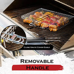 Tuzwa BBQ Grill Basket – Foldable Non-Stick Grilling Basket with Handle for Meat, Fish & Vegetables
