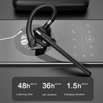Tuzwa Wireless Bluetooth Headphones with Dual Mic & Noise Cancelling – Comfortable Earphones with Charging Case for Calls & Music