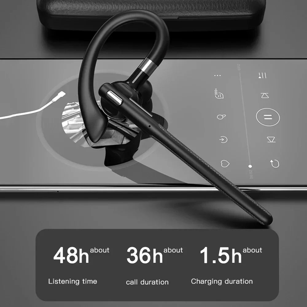 Tuzwa Wireless Bluetooth Headphones with Dual Mic & Noise Cancelling – Comfortable Earphones with Charging Case for Calls & Music