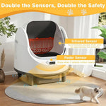 Tuzwa Smart Automatic Self-Cleaning Cat Litter Box | App-Controlled Enclosed Litter Box with Safety Sensors & Advanced Odor Control | Large Capacity for Multi-Cat Homes