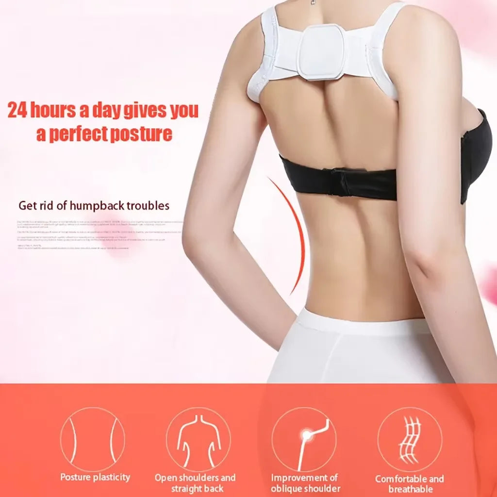 Tuzwa Adjustable Posture Corrector for Men & Women – Invisible Back Support Brace for Comfortable Everyday Posture Support