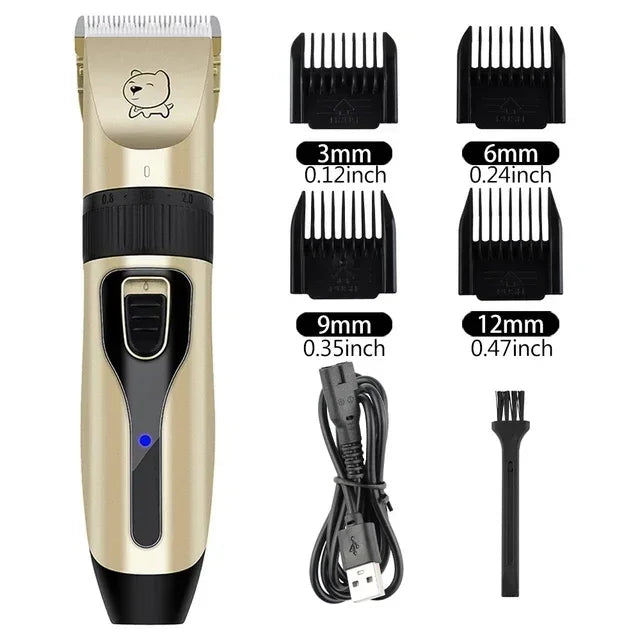Tuzwa Dog Hair Clippers – Rechargeable Quiet Cordless Pet Hair Trimmer, Electric Dog Grooming Clippers with 3-Hour Charging