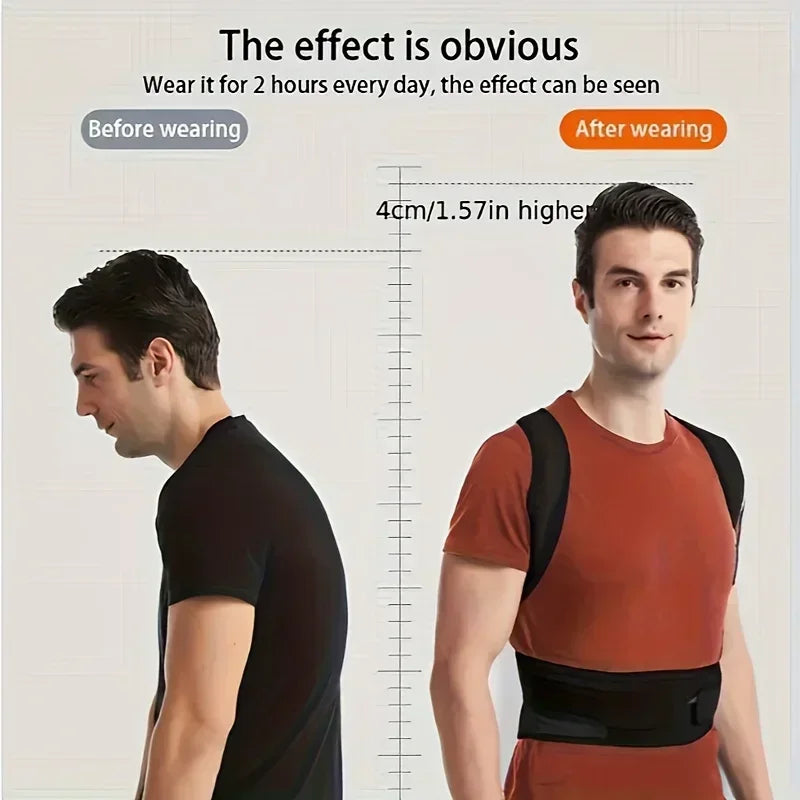 Tuzwa Posture Corrector for Men & Women – Invisible Adjustable Back Support Belt, Lightweight Breathable Posture Brace for Adults