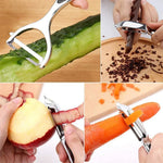Tuzwa 2-in-1 Stainless Steel Vegetable Peeler & potato peeler | Ergonomic Multi-Purpose Kitchen Tool for Peeling, Grating & Food Preparation