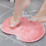 Tuzwa Exfoliating Foot Scrubber Bath Mat with Suction Cups – Non-Slip Shower Foot Brush & Massage Pad for Cleaning & Exfoliation