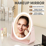 Tuzwa LED Makeup Mirror with Touch Dimming & 3X Magnification – Portable Lighted Vanity Mirror for Makeup & Grooming
