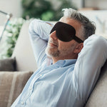 Tuzwa 3D Light Blocking Sleep Eye Mask – Soft Polyester Contoured Sleeping Mask for Side & Back Sleepers, Travel, Naps & Rest, Black