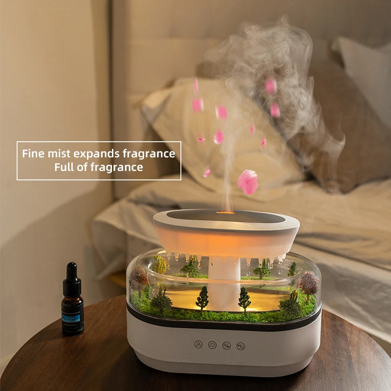 Tuzwa Ultrasonic Humidifier & Essential Oil Diffuser with Colorful LED Lights – Quiet Aromatherapy Mist Humidifier for Bedroom & Home